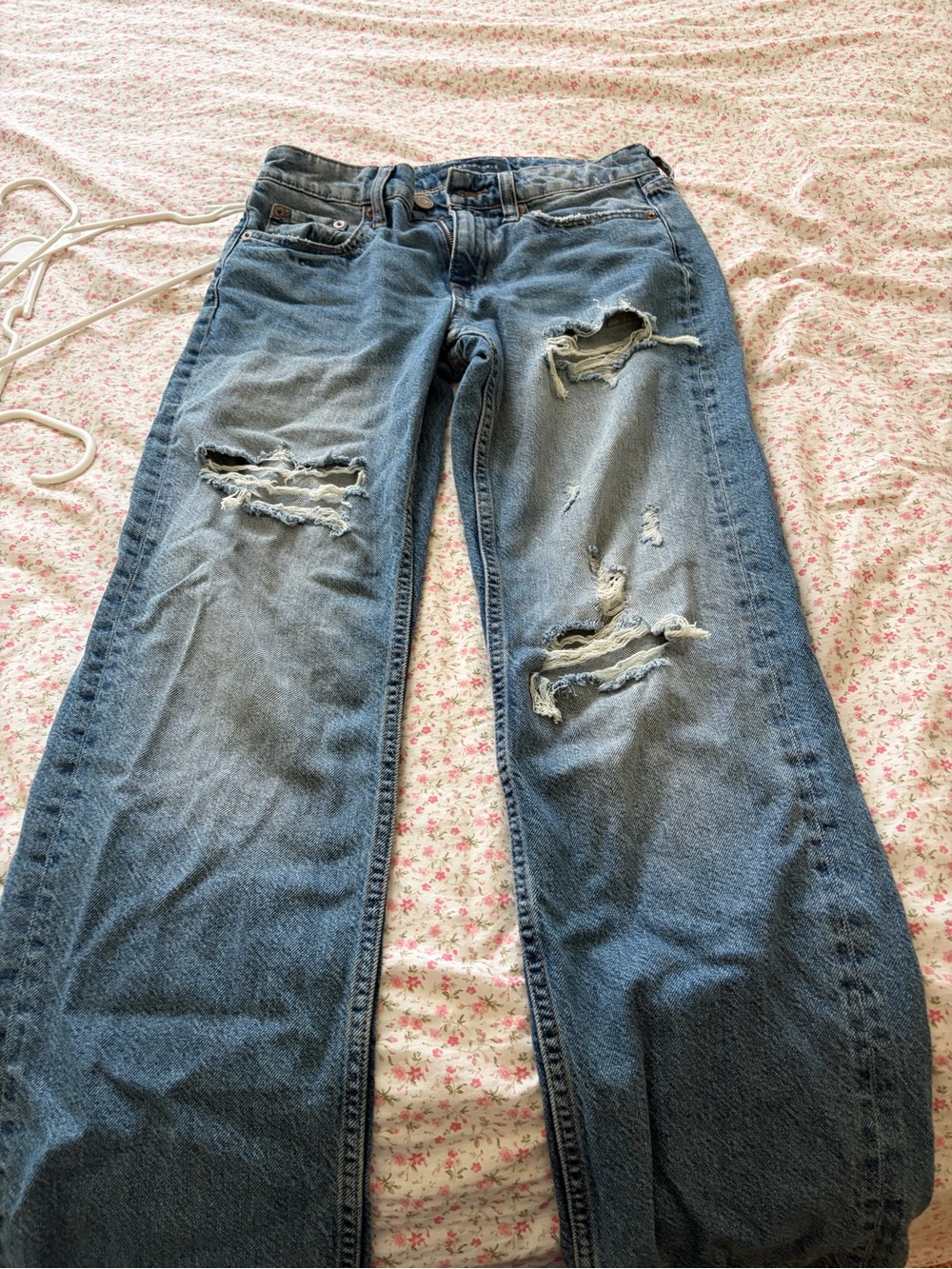 Aeropostale Distressed Light Blue Boyfriend Jeans